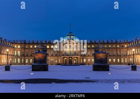 Neues Schloss (New Palace) at Schlossplatz Square, Stuttgart, Baden-Wurttemberg, Germany, Europe Stock Photo