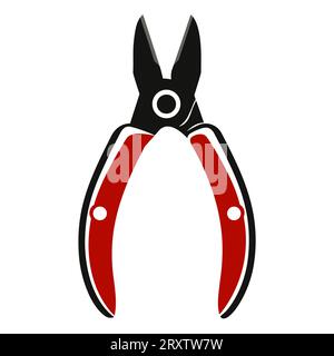 Technical electric pliers vector icon for web design Stock Vector