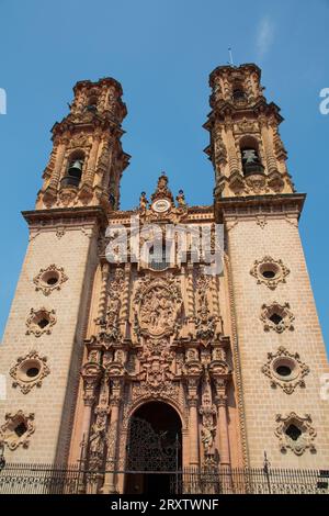 Churrigueresque Style Towers, Church of Santa Prisca de Taxco, founded ...