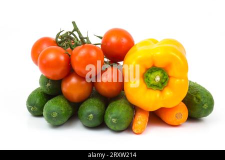 fresh vegetables on white background Stock Photo