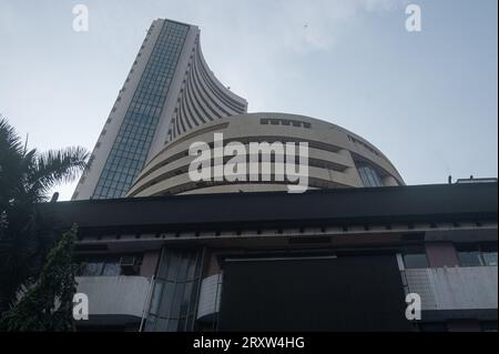 September 26, 2023, Mumbai, Maharashtra, India: A general view of the Bombay Stock Exchange (BSE) in Mumbai, India on September 26, 2023. (Credit Image: © Kabir Jhangiani/ZUMA Press Wire) EDITORIAL USAGE ONLY! Not for Commercial USAGE! Stock Photo