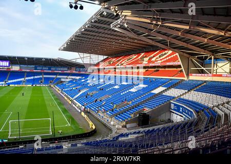 Cardiff, Wales. 26 September 2023. The Ninian Stand before the UEFA Women's Nations League match between Wales and Denmark at the Cardiff City Stadium in Cardiff, Wales, UK on 26 September 2023. Credit: Duncan Thomas/Majestic Media. Stock Photo