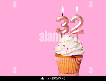 32 Year Happy Birthday Card Cake Stock Vector (Royalty Free) 249348127 |  Shutterstock