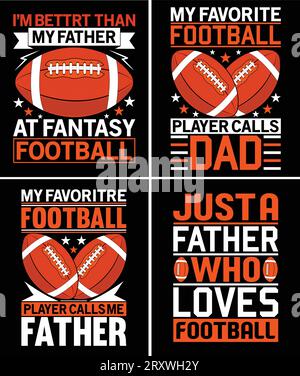 American football t shirt design if you want you can use it for other purpose like mug design, sticker design, water bottle design and etc Stock Vector