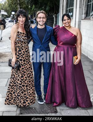 Kirsty Mitchell, Barney Walsh and Sarah Seggari seen attending the Inside Soap Awards 2023 at Salsa! in London Stock Photo