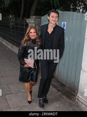 Rebekah Elmaloglou and Tim Kano seen attending the Inside Soap Awards 2023 at Salsa! in London Stock Photo