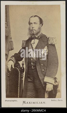 Carte-de-visite portrait of Emperor Maximilian 1864; printed later Stock Photo