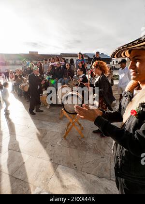 traditional Caribbean celebration. Tunja main square, Boyacá, Colombia, South America Stock Photo