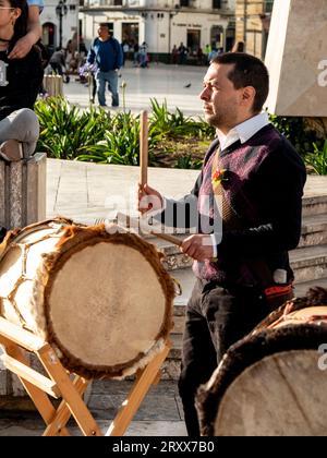 traditional Caribbean celebration. Tunja main square, Boyacá, Colombia, South America Stock Photo