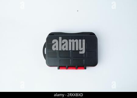 Memory card box on a white background Stock Photo