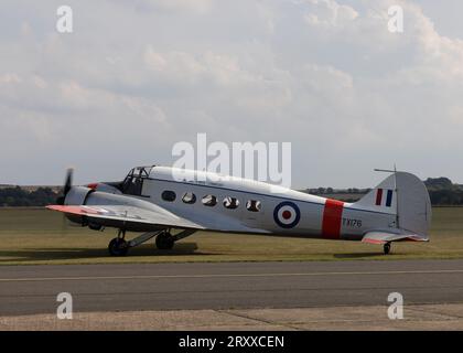 Avro Anson C19 G-AHKX at the 2023 Battle of Britain Air Show at IWM Duxford Stock Photo