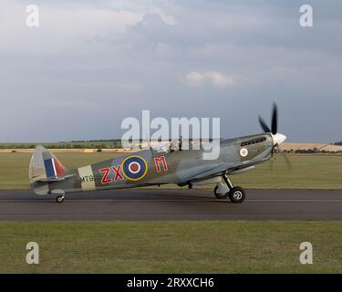 Supermarine Spitfire Mk.VIII Fighter aircraft MV154 at the 2023 Battle of Britain Air Show at IWM Duxford Stock Photo