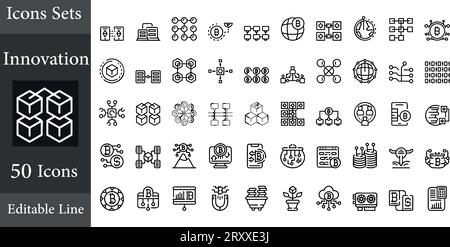 Innovation Icons  set vectors Stock Vector
