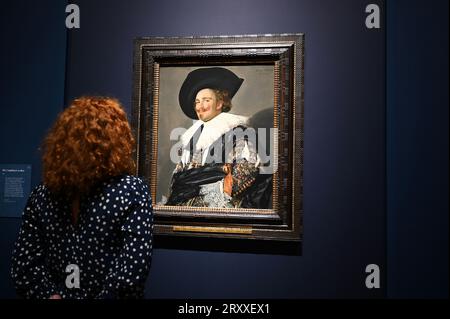 London, UK. ' The Laughing Cavalier 1624' Press Preview of Frans Hals at the National Gallery. The Credit Suisse Exhibition runs from 30th September 2023 to 21st January 2024. Credit: michael melia/Alamy Live News Stock Photo