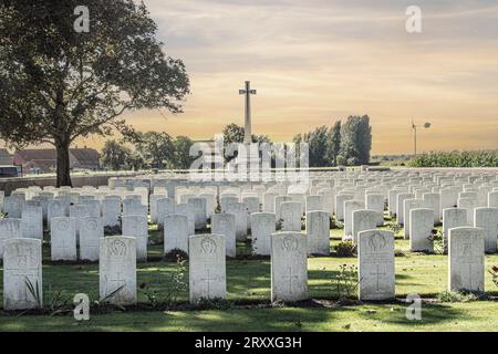 Canada Farm war cemetery, Belgium Stock Photo