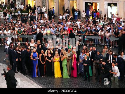 Wives and partners of the teams at the Spanish Steps of Rome, Italy, ahead of the 2023 Ryder Cup. Picture date: Wednesday September 27, 2023. Stock Photo