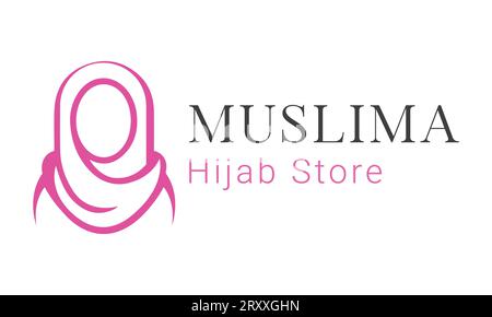 Muslim Hijab Logo Design Muslim Hijab Online Store Shopping Logotype Stock Vector