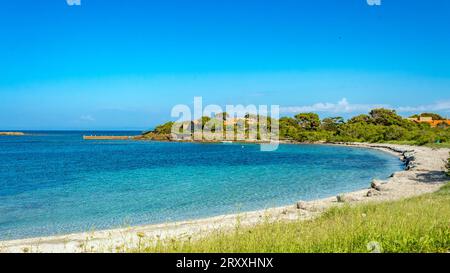 view at Tamerici Beach near Pischina Salidda in Sassari province Sardinia Stock Photo