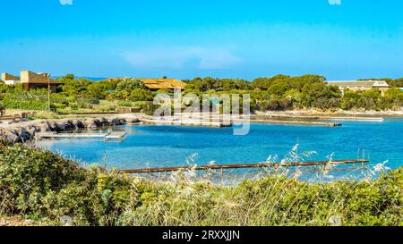 view at Tamerici Beach near Pischina Salidda in Sassari province Sardinia Stock Photo