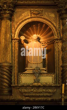 Statue of San Ignacio de Loyola, Founder of the Jesuit Order, Church of the Jesuit Estancia of Santa Catalina, Cordoba Province, Argentina Stock Photo