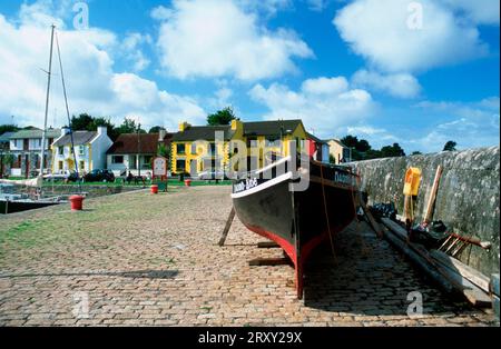 Boat in harbour, Kinvarra, County Clare, Ireland, Boat in harbour, Kinvarra, County Clare, Ireland Stock Photo