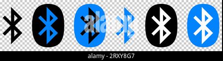 Bluetooth icons set. Design can use for web and mobile app. Vector illustration isolated on transparent background Stock Vector