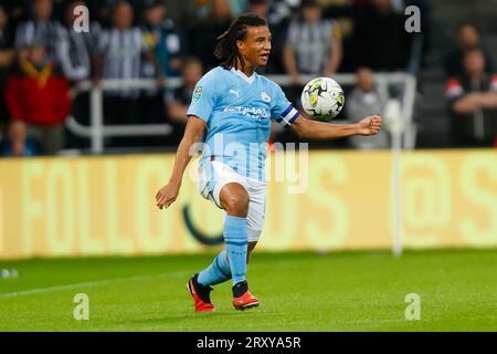27th September 2023; St James' Park, Newcastle, England; Carabao Cup Football, Newcastle United versus Manchester City; Nathan Ake of Manchester City Stock Photo