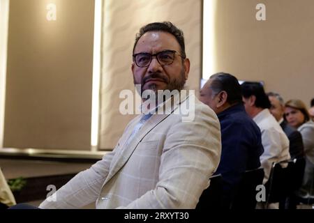 September 27, 2023, Mexico City, Mexico: Felix Santana, technical secretary of the Commission for Truth and Access to Justice in the Ayotzinapa Case at the Ministry of the Interior in Mexico City. on September 27, 2023 in Mexico City, Mexico (Credit Image: © Luis Barron/eyepix via ZUMA Press Wire) EDITORIAL USAGE ONLY! Not for Commercial USAGE! Stock Photo