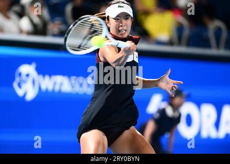 Mai Hontama (JPN),  SEPTEMBER 27, 2023 - Tennis : Women's Singles Round 16 at Ariake Coliseum during TORAY Pan Pacific Open Tennis Tournament 2023, Japan. (Photo by SportsPressJP/AFLO) Stock Photo