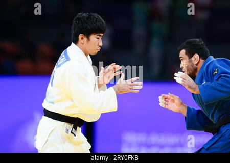 Ken Oyoshi (JPN), SEPTEMBER 27, 2023 - Judo :  Mixed teams Final  at Xiaoshan Linpu Gymnasium  during the 2022 China Hangzhou Asian Games   in Hangzhou, China.  (Photo by AFLO SPORT) Stock Photo