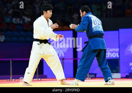 Ken Oyoshi (JPN), SEPTEMBER 27, 2023 - Judo :  Mixed teams Final  at Xiaoshan Linpu Gymnasium  during the 2022 China Hangzhou Asian Games   in Hangzhou, China.  (Photo by AFLO SPORT) Stock Photo