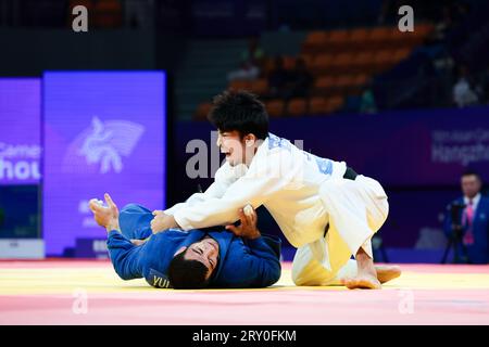 Ken Oyoshi (JPN), SEPTEMBER 27, 2023 - Judo :  Mixed teams Final  at Xiaoshan Linpu Gymnasium  during the 2022 China Hangzhou Asian Games   in Hangzhou, China.  (Photo by AFLO SPORT) Stock Photo