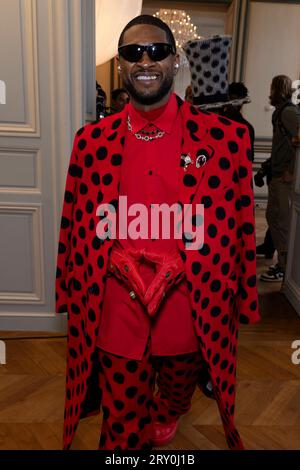 USHER attends MARNI Spring/Summer 2024 Runway during Paris Fashion Week on September 2023 - Paris; France 27/09/2023 Stock Photo