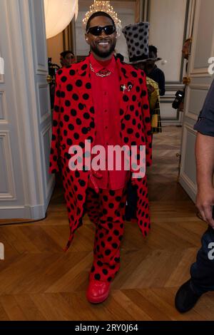 USHER attends MARNI Spring/Summer 2024 Runway during Paris Fashion Week on September 2023 - Paris; France 27/09/2023 Stock Photo