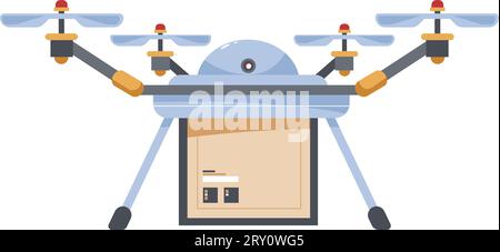 Drone with package, automated delivery system Stock Vector Image & Art ...