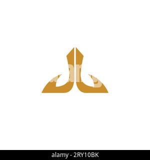 JL Logo Design. Letter JL Icon Stock Vector