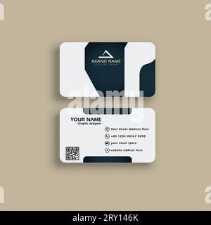 Modern professional business card template design, visiting card for corporate identity, Stock Vector