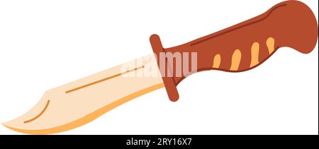 Knife with handle, traveling kit or tools vector Stock Vector
