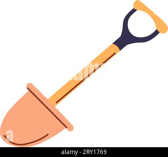 Showel for digging, spade or trowel tool vector Stock Vector