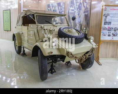 Rommel's War Relic: Vintage Military Vehicle at Mareth Military Museum, Tunisia Stock Photo