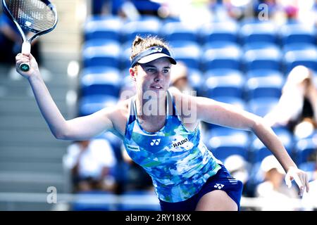 Linda NoskovaCZE),  SEPTEMBER 28, 2023 - Tennis : Women's Singles Round 16 at Ariake Coliseum during TORAY Pan Pacific Open Tennis Tournament 2023, Japan. (Photo by SportsPressJP/AFLO) Stock Photo