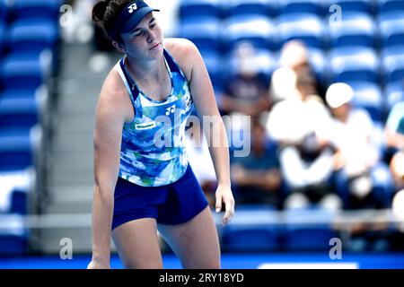 Linda NoskovaCZE),  SEPTEMBER 28, 2023 - Tennis : Women's Singles Round 16 at Ariake Coliseum during TORAY Pan Pacific Open Tennis Tournament 2023, Japan. (Photo by SportsPressJP/AFLO) Stock Photo