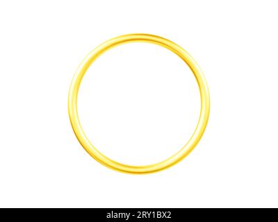 Gold ring isolated on white background. 3d illustration. Single object. Stock Photo