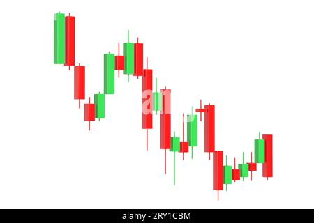 Green and Red Trading Financial Candlesticks Pattern Chart in Front of ...