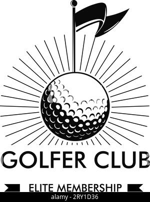 Golfer club, elite membership logotype vector Stock Vector