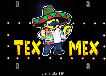 Tex Mex Sign Stock Photo
