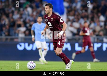 Alessandro Buongiorno of Torino FC during the Serie A Tim match between SS Lazio and Torino FC at Stadio Olimpico September 27, 2023 in Rome, Italy. Stock Photo
