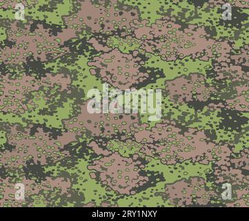 Old german woodland camouflage. Seamless pattern. Stock Vector