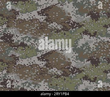 Woodland camouflage seamless pattern. The colors of the natural environment. Stock Vector