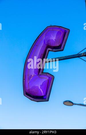 Sign of a telephone store Stock Photo